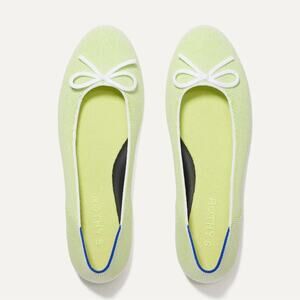 ROTHY’S The Ballet Flat Chartreuse Knit Comfy Spring Women’s Size 6